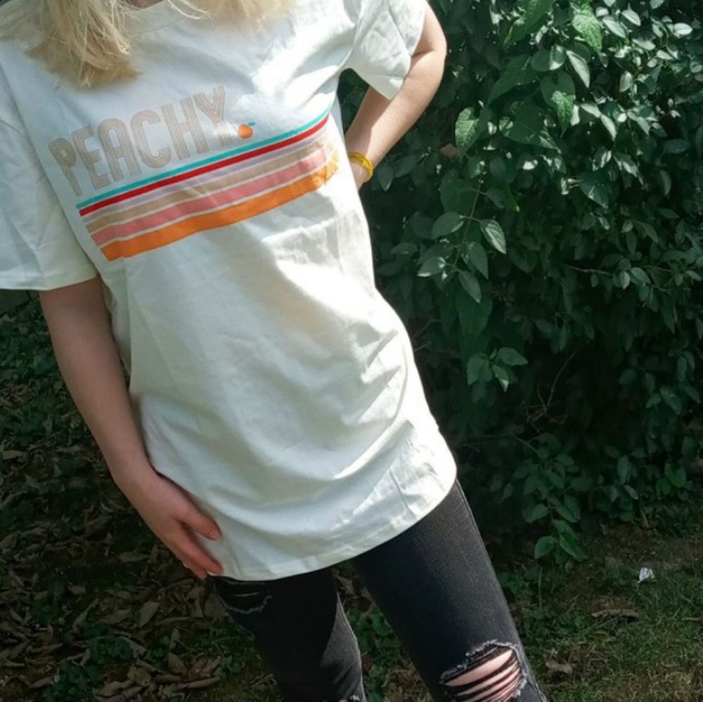 Peachy cotton tee